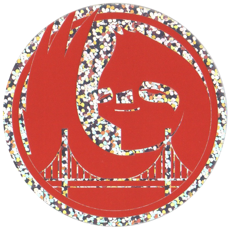 Bridge Sloth Sticker (Red) {10-PACK}